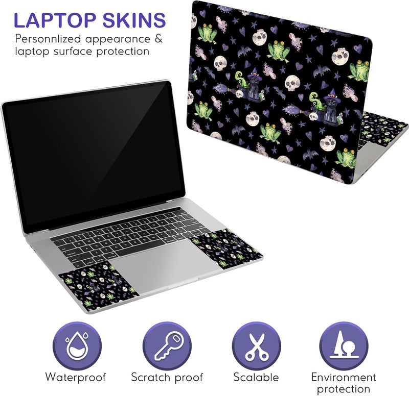 DINKY 15.6 inches Laptop Skin Sticker Netbook Universal Reusable Protector Cover Decal Fits 13 13.3 14 15 15.4 15.6 inch Laptop Protector Notebook (Skeleton Frog) - Image 2